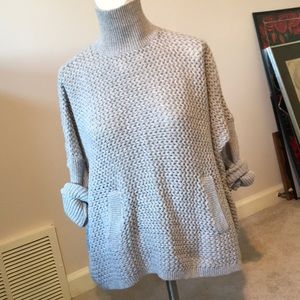 Blogger Style Light Grey Turtle Sweater from Loft